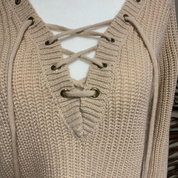 Lace Up Sweater. - Picture 3 of 5